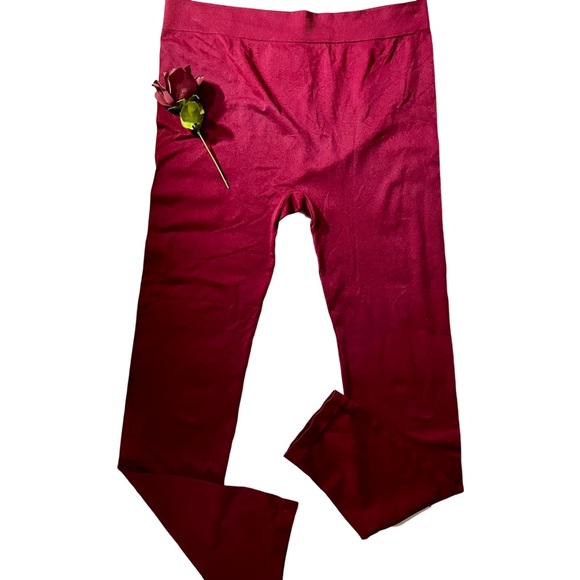 Juniors misses No Boundaries wine colored XL leggings tights size 15-17 plus - Picture 4 of 13